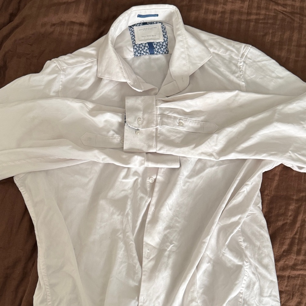 Denim & Flower Crisp White Dress Shirt